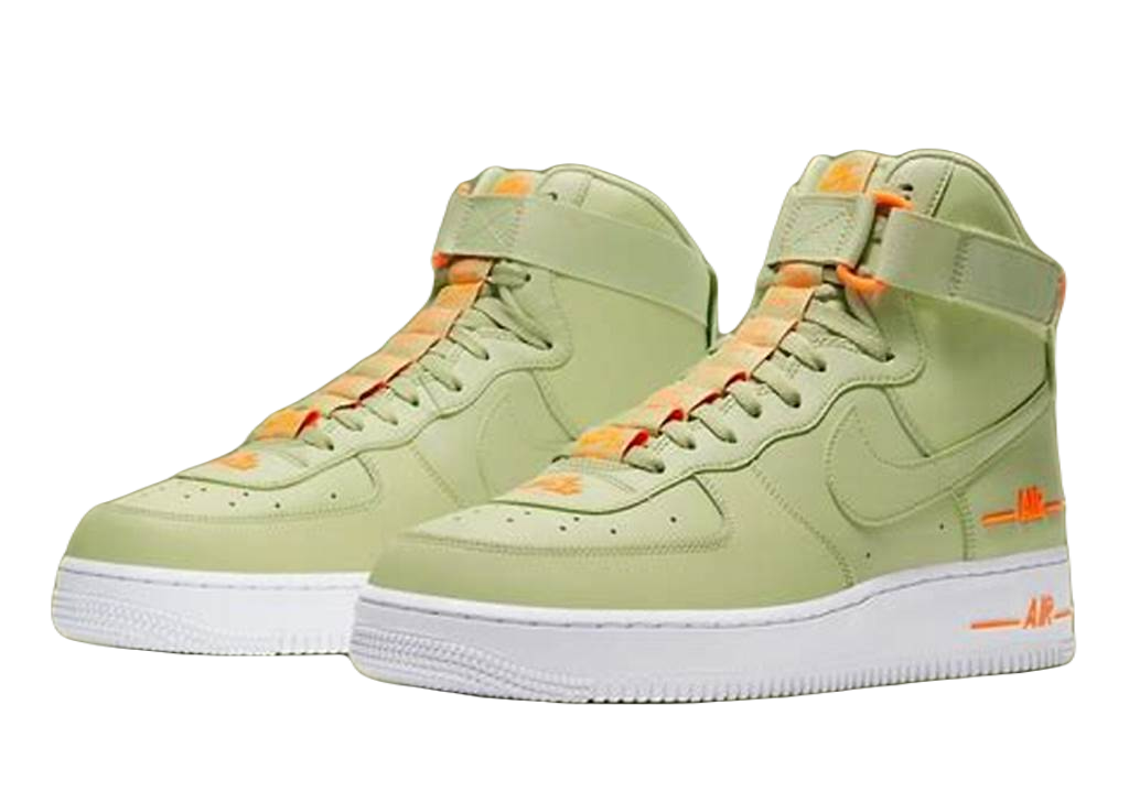 Nike Air Force 1 Green Gold Swoosh